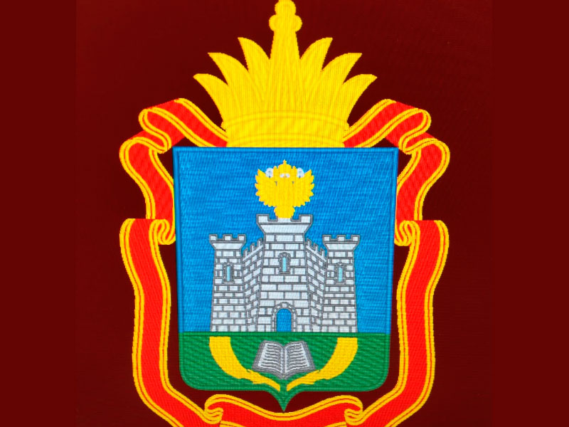 Вышивка герба Орловской области